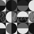 Circle Grid, Black & White, Rebel Walls