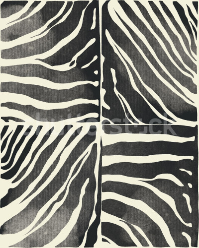 Tapet cu dungi zebra alb-negru într-un living modern