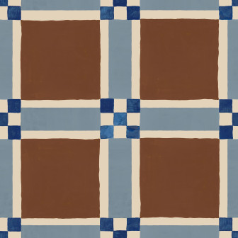 Tapet cu model geometric maro într-un interior elegant