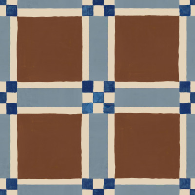 Tapet cu model geometric maro într-un interior elegant