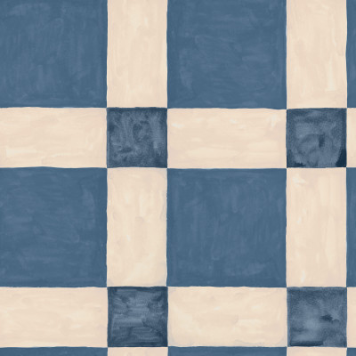 Tapet cu model geometric albastru deschis într-un dormitor modern