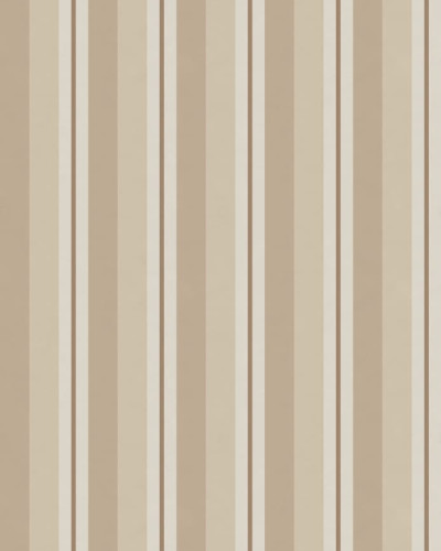 Tapet cu dungi bej într-un dormitor elegant