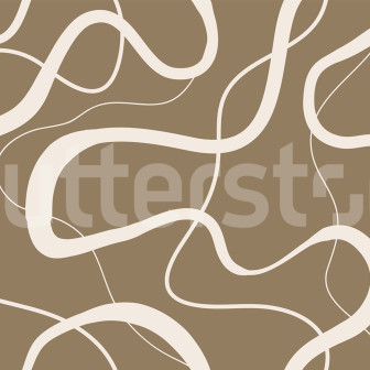 Tapet decorativ cu linii fluide într-un interior modern