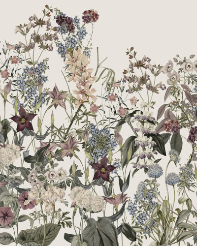 Fototapet floral cu design delicat, ideal pentru dormitor sau living