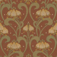 Art Nouveau Flower, Red, Rebel Walls