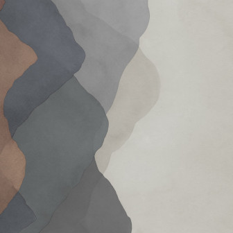 Tapet acuarelă în dormitor, nuanțe de albastru și bej