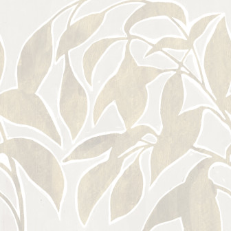 Leaf Silhouette, Beige, Rebel Walls