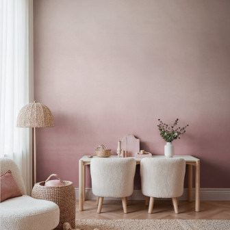 Tapet cu gradient roz într-o cameră decorată modern