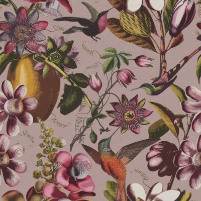 Fototapet floral cu colibri in decor de interior