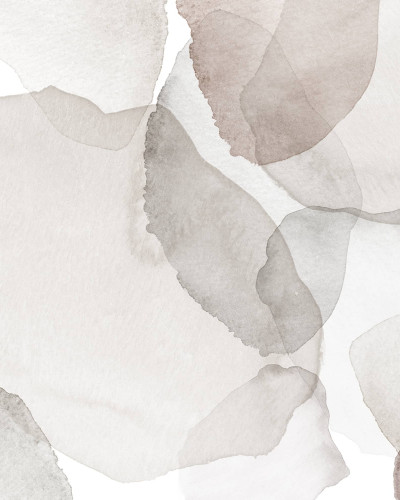 Tapet floral abstract roz în living modern