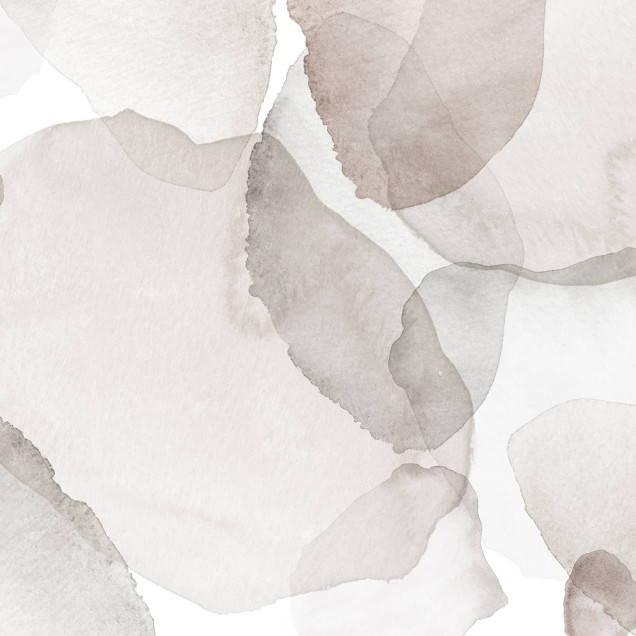 Tapet floral abstract roz în living modern