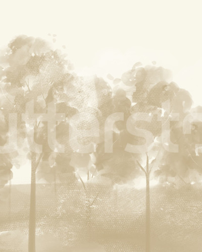 Dormitor cu fototapet bej Misty Grove