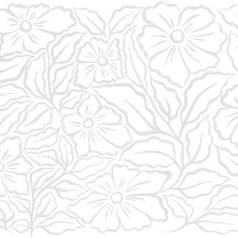 Ink Flowers, White, Rebel Walls