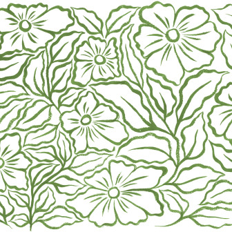 Ink Flowers, Green, Rebel Walls