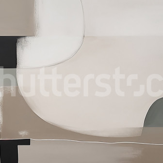 Fototapet abstract cu forme geometrice într-un living modern
