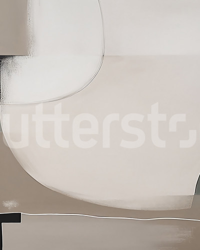 Fototapet abstract cu forme geometrice într-un living modern