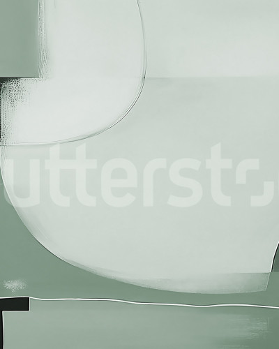 Fototapet cu forme abstracte în tonuri de verde