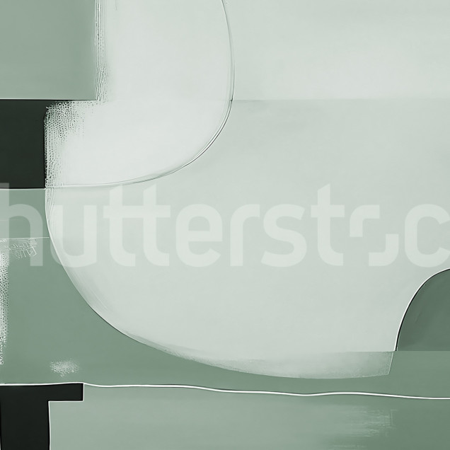 Fototapet cu forme abstracte în tonuri de verde