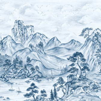 Timeless Pines, Blue, Rebel Walls