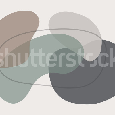 Tapet abstract pastelat în living modern