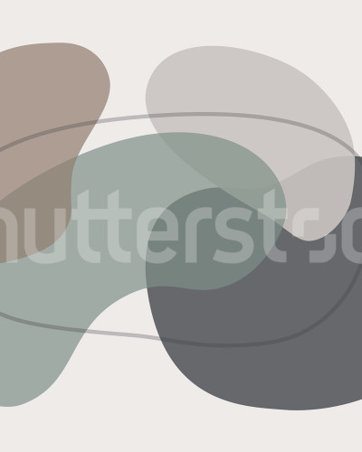 Tapet abstract pastelat în living modern