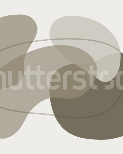 Tapet bej cu design abstract într-un dormitor elegant