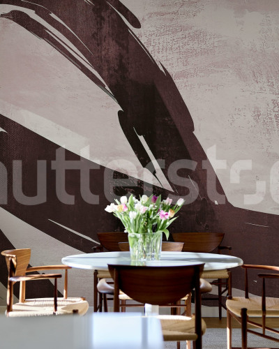 Tapet decorativ cu design abstract in nuante burgunde