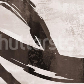 Fototapet bej cu model abstract în living modern