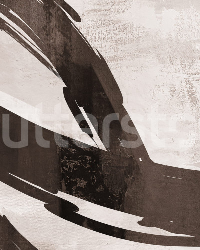 Fototapet bej cu model abstract în living modern