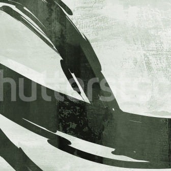 Fototapet cu design abstract în nuanțe de verde