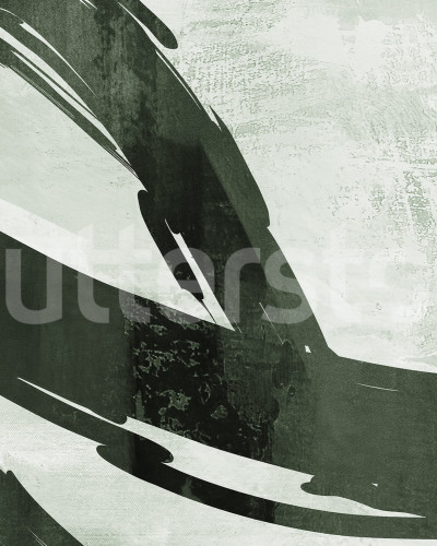 Fototapet cu design abstract în nuanțe de verde