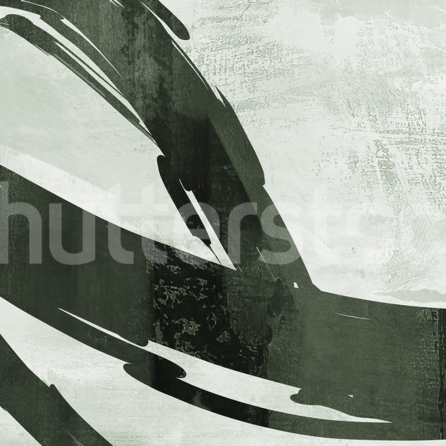 Fototapet cu design abstract în nuanțe de verde