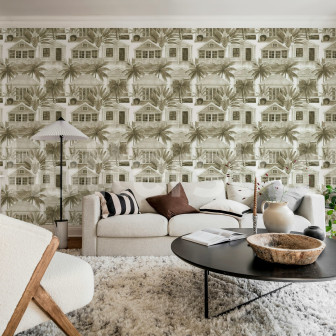 Tapet cu design tropical, ideal pentru living sau dormitor