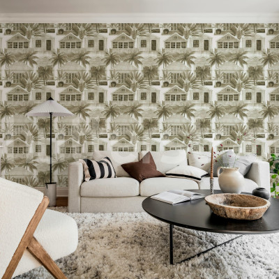 Tapet cu design tropical, ideal pentru living sau dormitor
