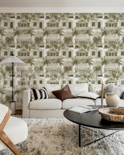 Tapet cu design tropical, ideal pentru living sau dormitor