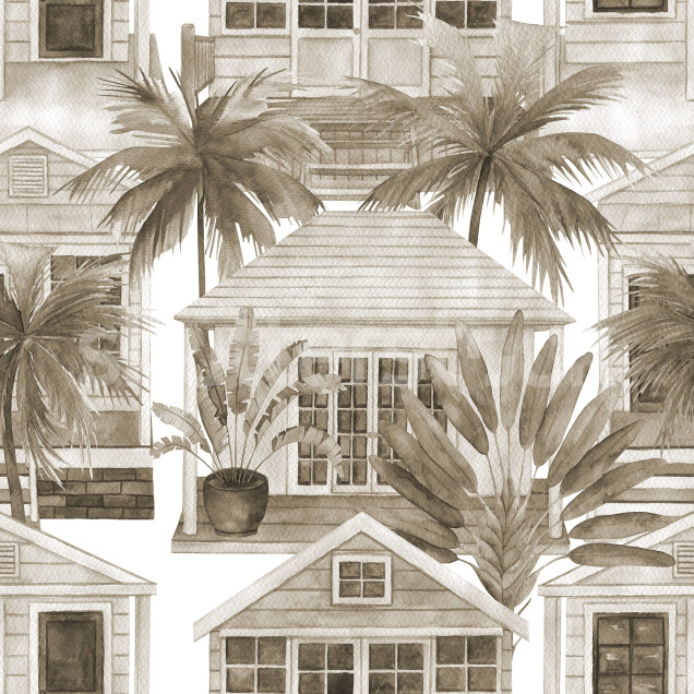 Tapet cu design tropical, ideal pentru living sau dormitor