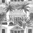 Palm Residence, Gray, Rebel Walls