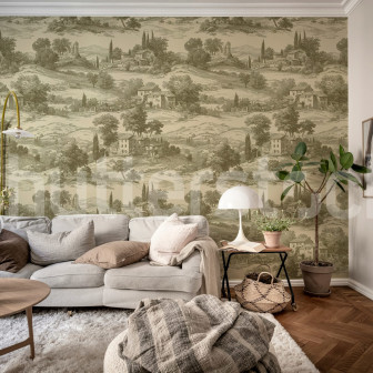 Tapet cu peisaj rural crem Cotswold