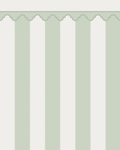 Tapet cu dungi verzi într-un decor interior elegant