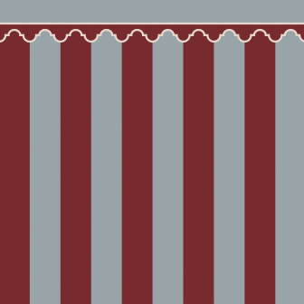 Stripe Chateau, Red, Rebel Walls