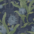 Flower in Pond, Blue, Rebel Walls