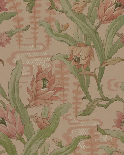 Flower in Pond, Beige, Rebel Walls