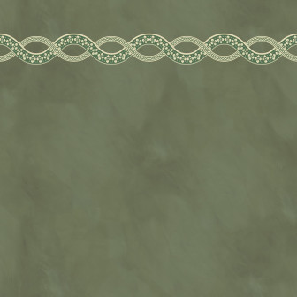 Tapet elegant cu motiv floral verde pe un perete verde