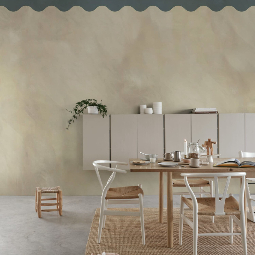 Tapet decorativ cu model valuri albastre