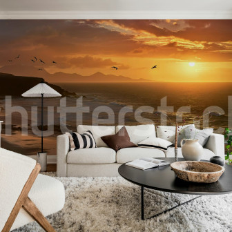 Fototapet cu apus de soare la mare