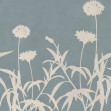 Floral Silhouette, Blue, Rebel Walls