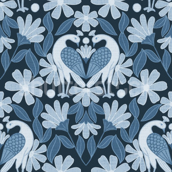 Dreamy Birds, Blue, Rebel Walls