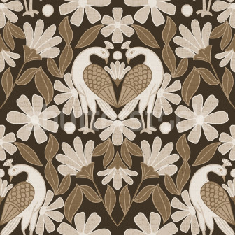 Dreamy Birds, Beige, Rebel Walls