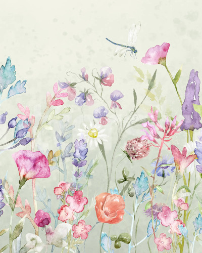 Dreamy Garden, Pink, Rebel Walls