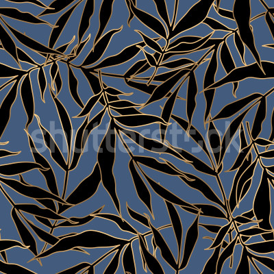 Bold Leaves, Blue, Rebel Walls